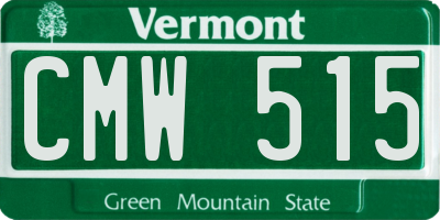 VT license plate CMW515