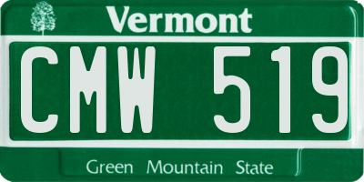 VT license plate CMW519