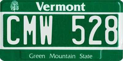 VT license plate CMW528