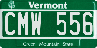 VT license plate CMW556