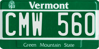VT license plate CMW560