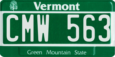 VT license plate CMW563