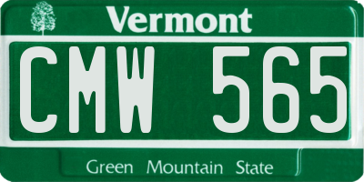VT license plate CMW565