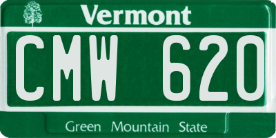 VT license plate CMW620