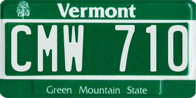 VT license plate CMW710