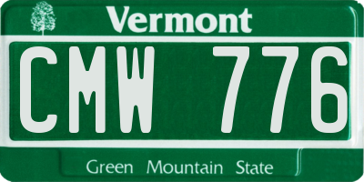 VT license plate CMW776