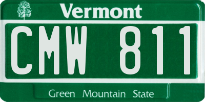 VT license plate CMW811