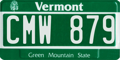 VT license plate CMW879