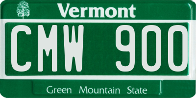 VT license plate CMW900