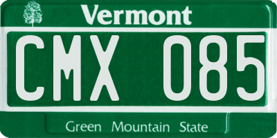VT license plate CMX085