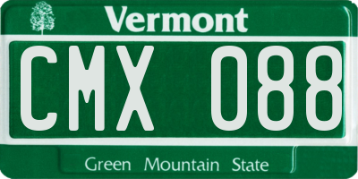 VT license plate CMX088