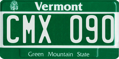 VT license plate CMX090