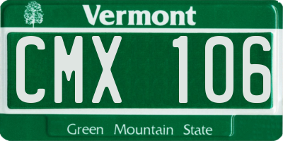 VT license plate CMX106