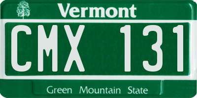 VT license plate CMX131