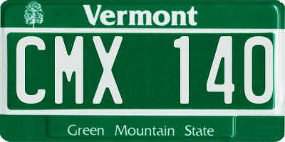 VT license plate CMX140
