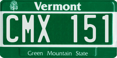 VT license plate CMX151