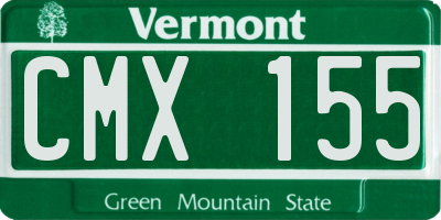 VT license plate CMX155