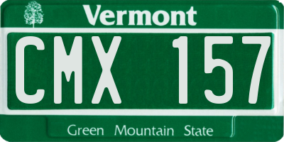 VT license plate CMX157