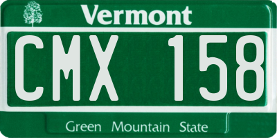 VT license plate CMX158