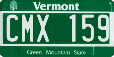 VT license plate CMX159
