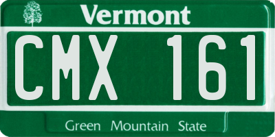 VT license plate CMX161