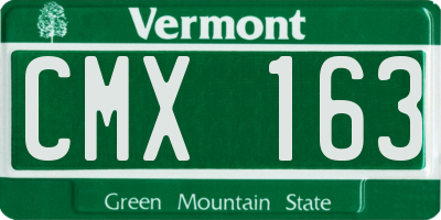 VT license plate CMX163