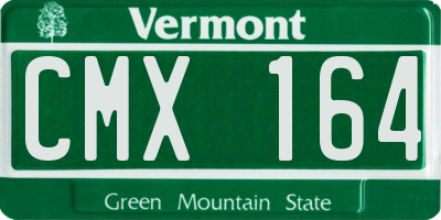 VT license plate CMX164