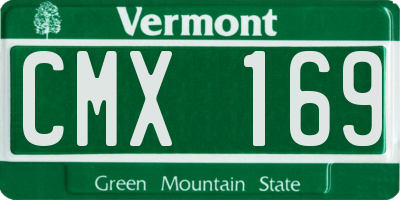 VT license plate CMX169