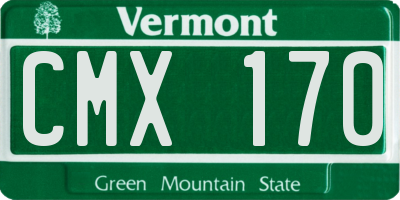 VT license plate CMX170