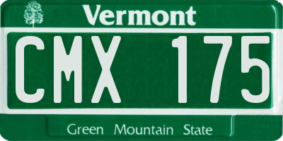 VT license plate CMX175