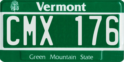 VT license plate CMX176