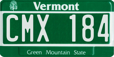 VT license plate CMX184