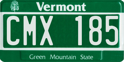 VT license plate CMX185