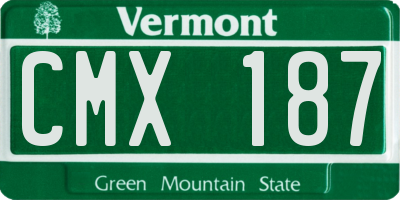 VT license plate CMX187