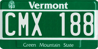 VT license plate CMX188