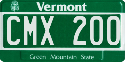 VT license plate CMX200