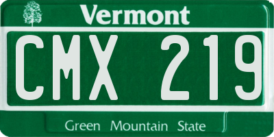 VT license plate CMX219