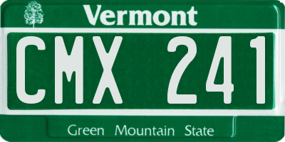 VT license plate CMX241