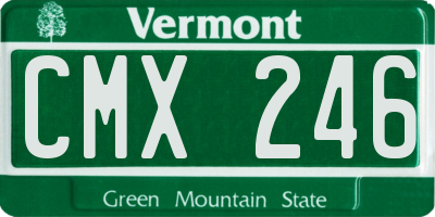 VT license plate CMX246