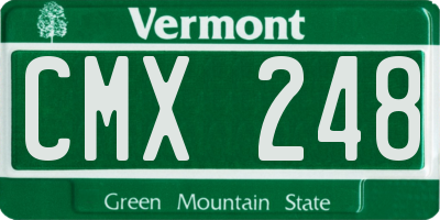 VT license plate CMX248