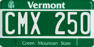 VT license plate CMX250