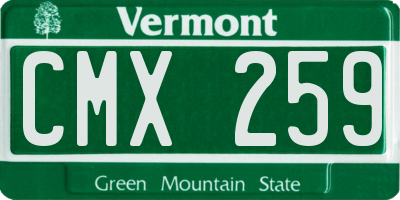 VT license plate CMX259