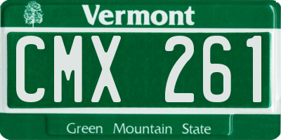 VT license plate CMX261