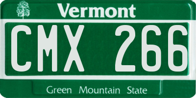 VT license plate CMX266