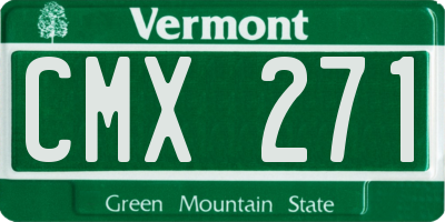 VT license plate CMX271