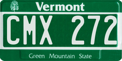 VT license plate CMX272