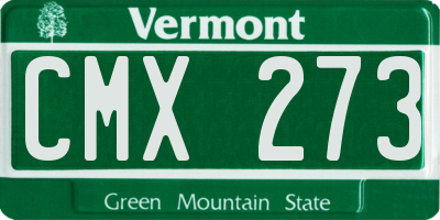 VT license plate CMX273