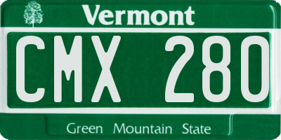VT license plate CMX280