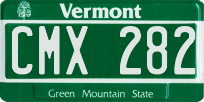 VT license plate CMX282