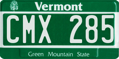 VT license plate CMX285